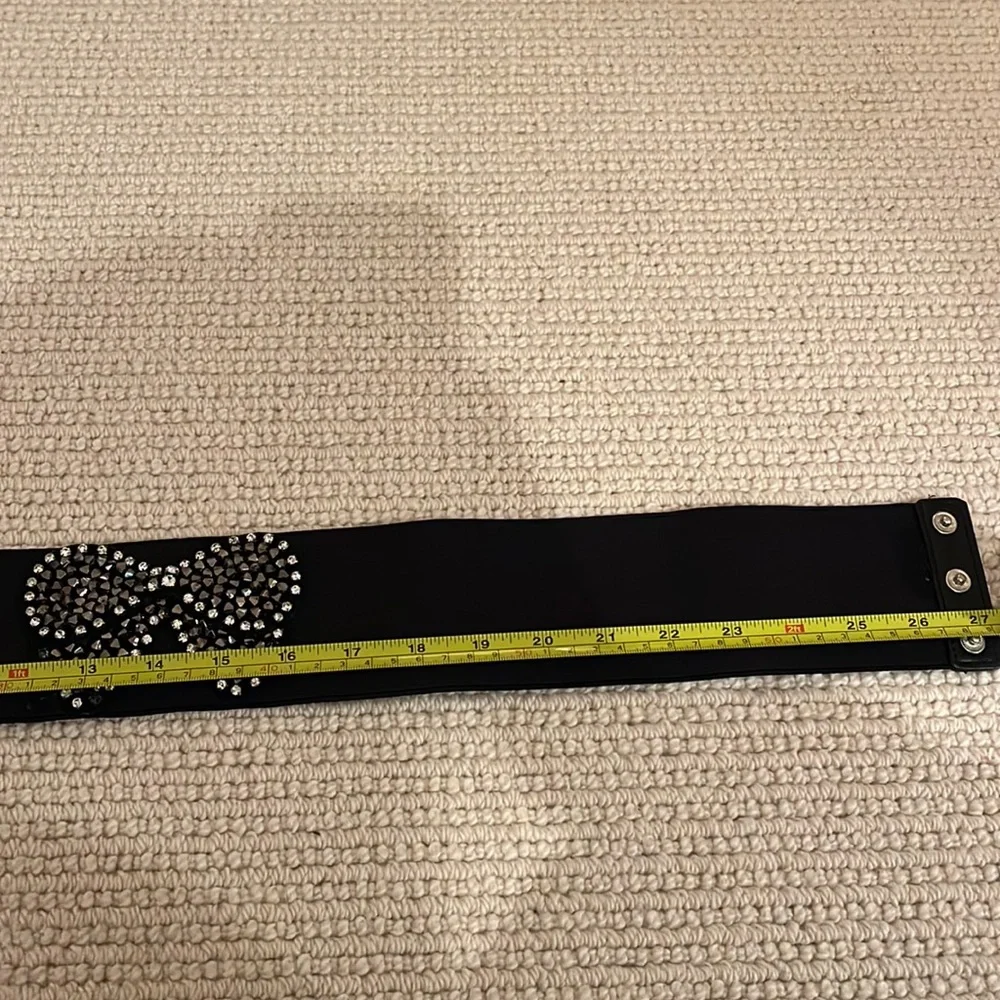 Kimchi Blue small Bow belt black grommet stretch